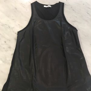 Helmut Lang 100% genuine leather front tank top